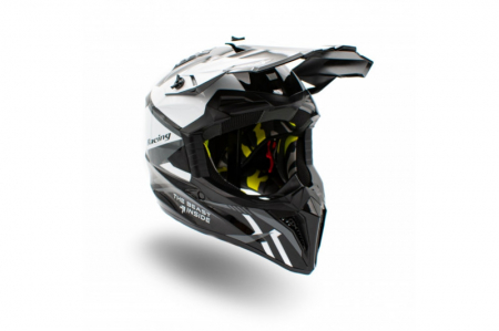 Casca motocross/enduro copii Asix 127, culoare negru/alb, marime YM [5]
