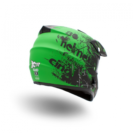 Casca motocross/enduro copii XTR 125, culoare negru/lime, marime YM [3]