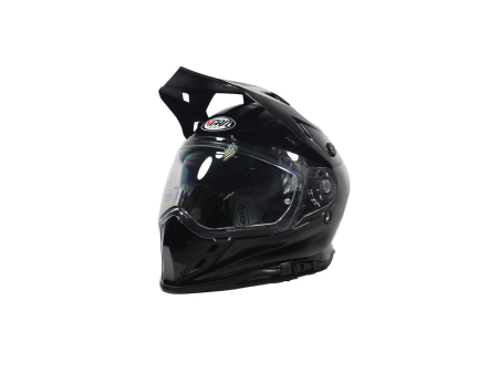 Casti - Casca moto dual cu ochelari, VCAN H331, marime XXL, culoare negru