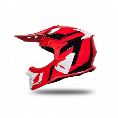 Casti - Casca motocross/enduro Ufo Plast Intrepid, culoare rosu/negru, marime M