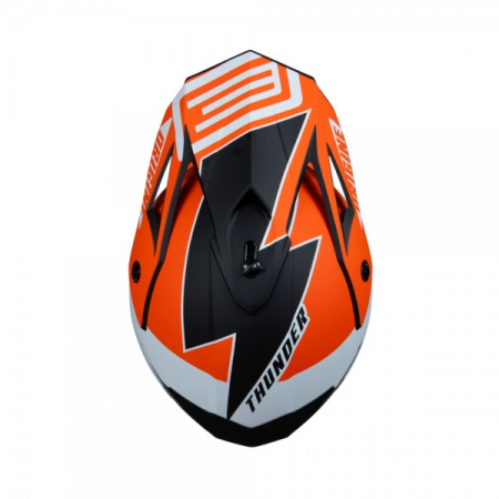 Casca motocross Origine Hero Thunder Fluo, culoare portocaliu/alb/negru mat, marime L [2]