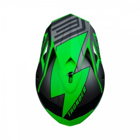 Casca motocross Origine Hero Thunder Titaniu, culoare negru/verde fluo, marime S [2]