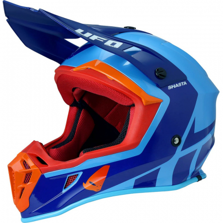 Casti - Casca motocross Ufo Quiver , culoare albastru/portocaliu , marime M