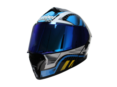Echipamente - Casca moto rabatabila cu ochelari Safebet HF-130 Z62-B, Culoare Negru/Albastru, Marime XXL