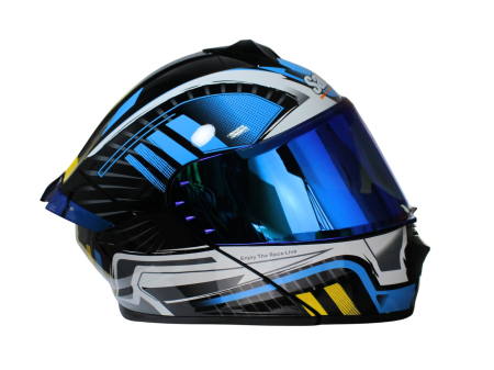Casca moto rabatabila cu ochelari Safebet HF-130 Z62-B, Culoare Negru/Albastru, Marime XXL [5]