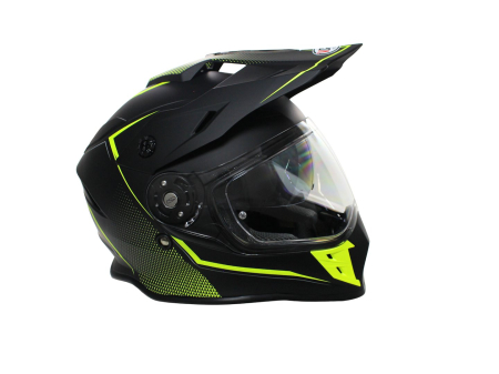 Casca Motocross cu viziera si ochelari VCAN H331, Culoare Negru/Galben Intens, Marime XXL [4]