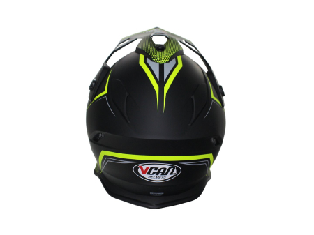 Casca Motocross cu viziera si ochelari VCAN H331, Culoare Negru/Galben Intens, Marime XXL [5]
