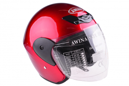 Casti - Casca open face Awina, TN-8661, marime S, circumferinta 56cm, culoare rosu