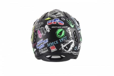 Casca semi-integrala Ufo Plast Sheratan Jet, vizor fumuriu, culoare multicolor, marime L(59/60) [4]