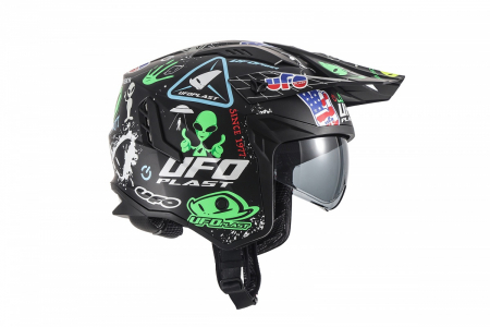Casca semi-integrala Ufo Plast Sheratan Jet, vizor fumuriu, culoare multicolor, marime L(59/60) [1]