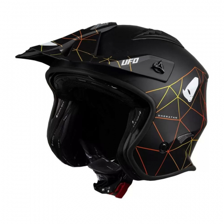 Casca semi-integrala Ufo Plast Sheratan Net Jet, vizor fumuriu, culoare negru mat, marime XL [1]