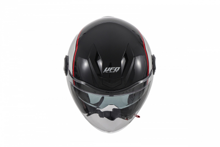 Casca semi-integrala Ufo Spirit Urban Jet, culoare alb/negru, marime XL [3]