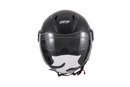 Casca semi-integrala Ufo Spirit Urban Jet, culoare negru/alb, marime L [2]