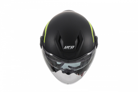 Casca semi-integrala Ufo Spirit Urban Jet, culoare negru/galben, marime M [3]