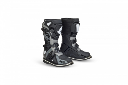 Cizme - Cizme atv/cross Ufo Typhoon, pentru copii, culoare negru/gri, marime 37