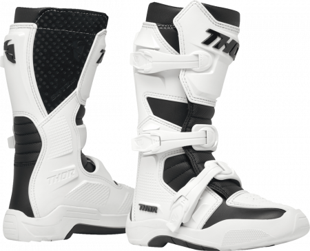 Cizme - Cizme copii atv/cross Thor Blitz XR, culoare alb/negru marime 37