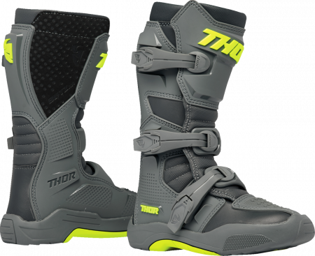 Cizme - Cizme copii atv/cross Thor Blitz XR, culoare gri/negru, marime 37