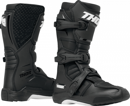 Cizme - Cizme copii atv/cross Thor Blitz XR, culoare negru/alb marime 39