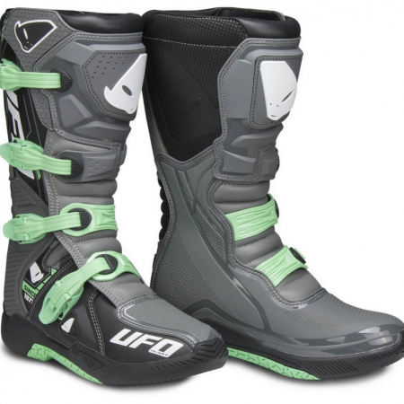 Cizme - Cizme motocross Ufo Plast ELEKTRON , culoare gri/verde , marime 42