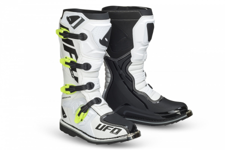 Cizme - Cizme Motocross Ufo Plast OBSIDIAN, culoare Alb/Negru/Verde, marime 43