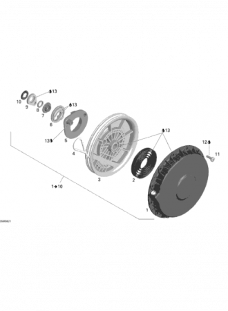 Clichet cuplaj pornire Ski-Doo Summit 1000 SDI, Highmark & Highmark X, 2006 [1]