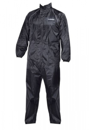 Echipamente - Costum de ploaie, geaca si pantaloni, culoare negru, marime L