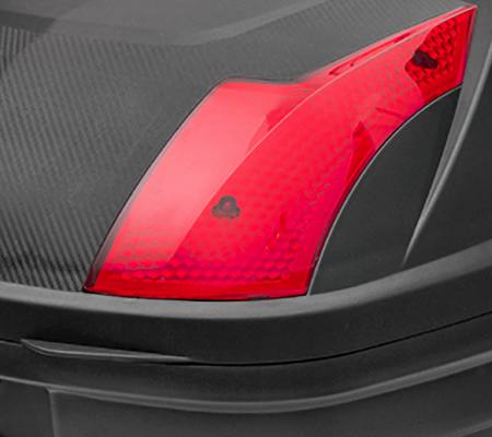 Cutie bagaje(top case) MR-711, 32l, culoare negru, reflector rosu [1]