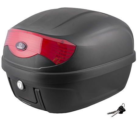 Cutii / Genti - Cutie bagaje(top case) MR-808, 28l, culoare negru, reflector rosu