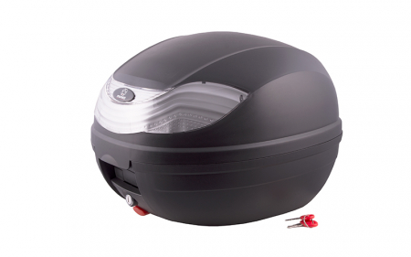 Cutii / Genti - Cutie cu suport 32L, Moretti MR-815, culoare negru, reflector alb