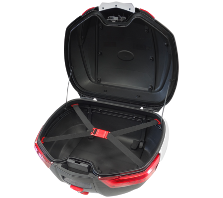Cutie cu suport 35L, Moretti MR-888, culoare negru/rosu, reflector rosu [1]