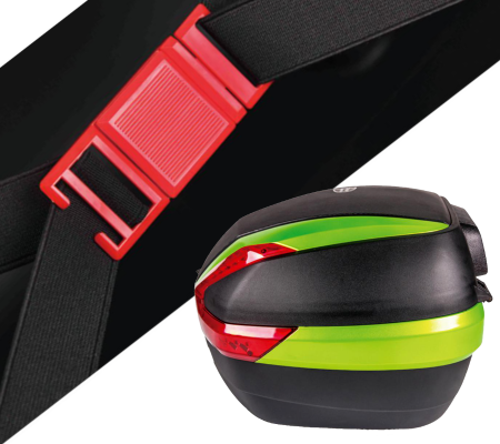 Cutie cu suport 35L, Moretti MR-888, culoare negru/verde, reflector rosu [6]
