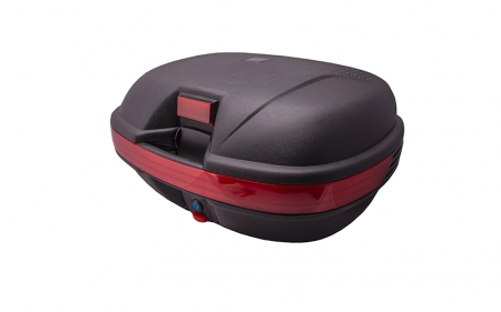 Cutii / Genti - Cutie cu suport BT800, 43 L, culoare negru, reflector rosu