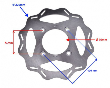 Disc frana Kingway Chopper 150, grosime 4mm [1]