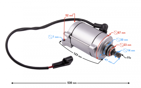 Electromotor 175cc 163FMK, 11dinti [2]