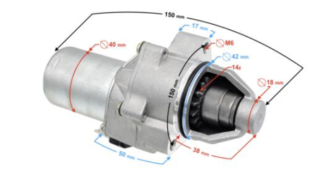 Electrica & Lumini - Electromotor motorizare AM6, 14 dinti