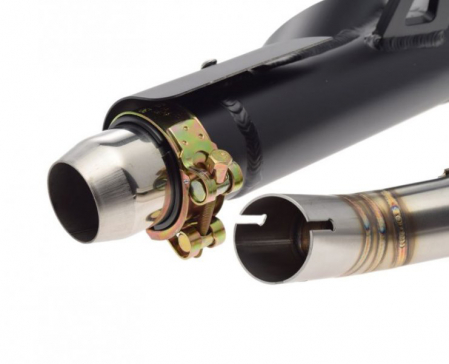 Evacuare finala toba moto universala, 2 iesiri, culoare negru [2]