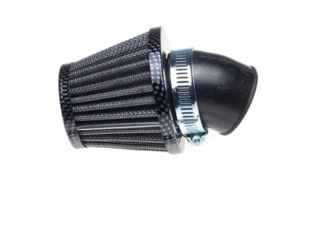 Filtre - Filtru aer sport, conic, d.35mm, cot 45, culoare carbon
