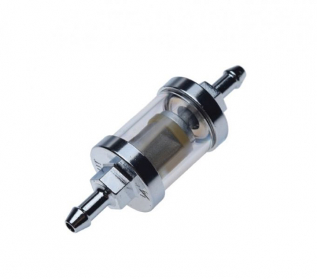 Filtre - Filtru benzina metalic, transparent, culoare crom