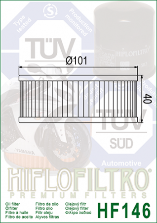 Filtru Ulei HF146 Hiflofiltro Yamaha 1J7-13440-90 1J7-13440-91 1J7-13441-10 [1]