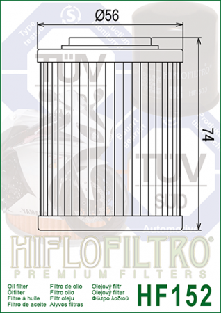 Filtru Ulei HF152 Hiflofiltro Aprilia Bombardier Can-An CFMoto [1]