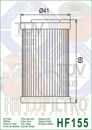 Filtru Ulei HF155 Hiflofiltro KTM , Polaris [1]