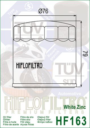 Filtru Ulei HF163 Hiflofiltro BMW 11 00 1 341 616 , 11 42 1 460 697 , 11 42 1 460 845 [1]
