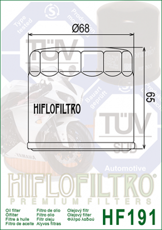 Filtru Ulei HF191 Hiflofiltro Peugeot 778117 Triumph T1210200 [1]