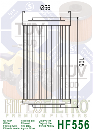 Filtru Ulei HF556 Hiflofiltro Bombardier 420956741 Bombardier 711956740 Bombardier 711956741 [1]