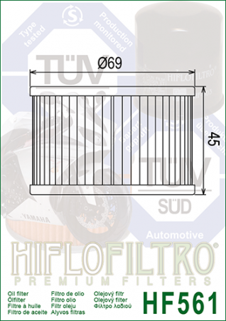 Filtru Ulei HF561 Hiflofiltro Kymco 1541A-KED9-9000 [1]