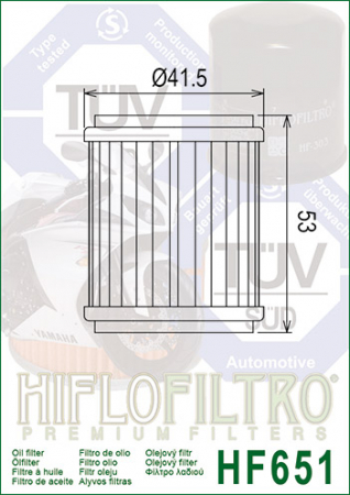 Filtru Ulei HF651 Hiflofiltro KTM 750.38.046.100 KTM 750.38.046.101 [1]