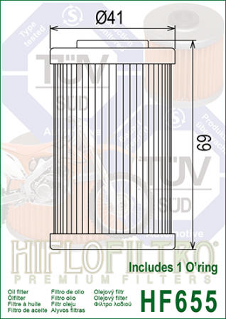 Filtru Ulei HF655 Hiflofiltro KTM 770.38.005.000 KTM 770.38.005.001 KTM 770.38.005.044 [1]