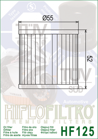 Filtru Ulei Hiflofiltro Kawasaki HF125 OEM 16097-1002 [1]