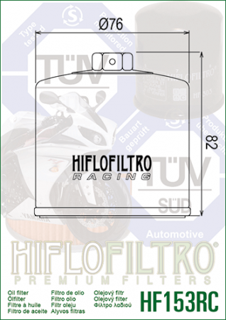 Filtru Ulei Racing HF153 Hiflofiltro Ducati 09 054 99 60 444.4.003.4A 444.4.003.5A 444.4.017.1A [1]