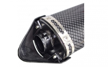 Final evacuare din aluminiu, diametru 32, carbon, culoare negru [4]